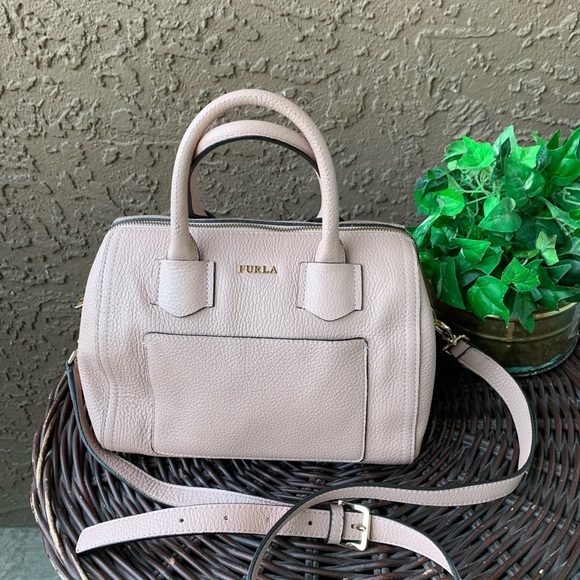 Furla Handbags - FURLA Mini Blush Pink Leather Purse Crossbody Bag